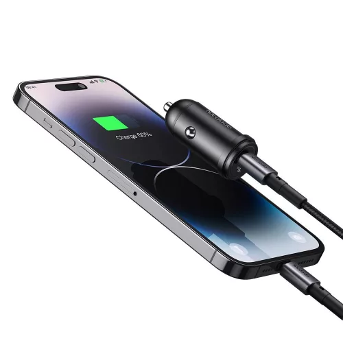 Mcdodo - Car Charger Obsidian Series (CC-7491) - Type-C, PD30W, Smart IC, Mini Size, 1.2m - Black
