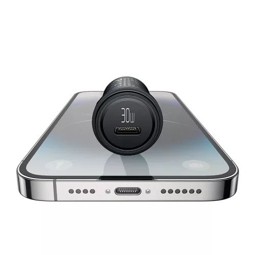 Mcdodo - Car Charger Obsidian Series (CC-7491) - Type-C, PD30W, Smart IC, Mini Size, 1.2m - Black
