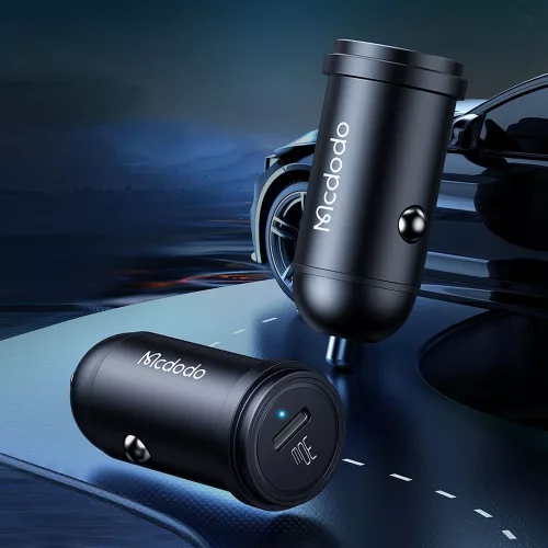 Mcdodo - Car Charger Obsidian Series (CC-7491) - Type-C, PD30W, Smart IC, Mini Size, 1.2m - Black