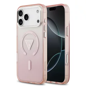   Guess - IML Átmenetes Háromszög Logó MagSafe (GUHMP17XHGTMLCGP) - iPhone 17 Pro Max - Rózsaszín