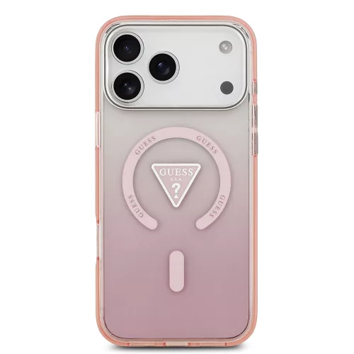 Guess - IML Átmenetes Háromszög Logó MagSafe (GUHMP17XHGTMLCGP) - iPhone 17 Pro Max - Rózsaszín