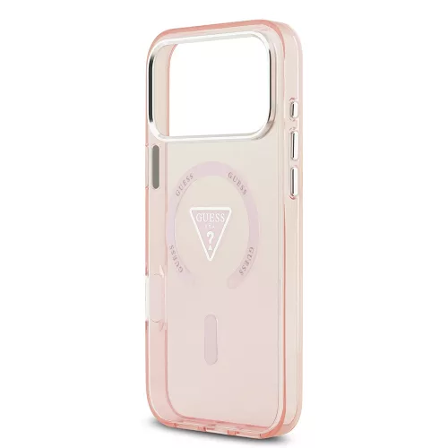 Guess - IML Átmenetes Háromszög Logó MagSafe (GUHMP17XHGTMLCGP) - iPhone 17 Pro Max - Rózsaszín