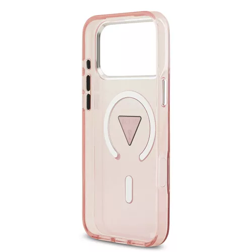 Guess - IML Átmenetes Háromszög Logó MagSafe (GUHMP17XHGTMLCGP) - iPhone 17 Pro Max - Rózsaszín