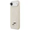 Karl Lagerfeld - Leather K&C Pins MagSafe (KLHMP17MPSMLRKCE) - iPhone 17 Air - Beige