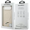 Karl Lagerfeld - Leather K&C Pins MagSafe (KLHMP17MPSMLRKCE) - iPhone 17 Air - Beige