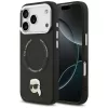Karl Lagerfeld - Leather Karl Pin MagSafe (KLHMP17LPSMLRKLK) - iPhone 17 Pro - Black