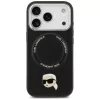 Karl Lagerfeld - Leather Karl Pin MagSafe (KLHMP17LPSMLRKLK) - iPhone 17 Pro - Black
