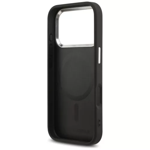 Karl Lagerfeld - Leather Karl Pin MagSafe (KLHMP17LPSMLRKLK) - iPhone 17 Pro - Black