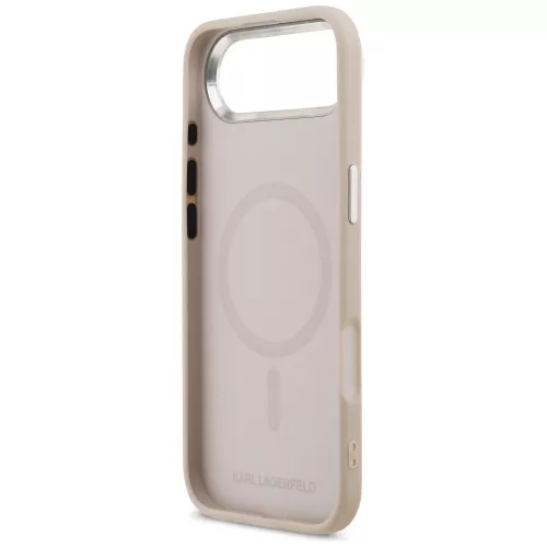Karl Lagerfeld - Leather Karl & Choupette Pins MagSafe (KLHMP17MPSMLRKCP) - iPhone 17 Air - Pink