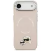 Karl Lagerfeld - Leather Karl & Choupette Pins MagSafe (KLHMP17MPSMLRKCP) - iPhone 17 Air - Pink