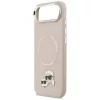 Karl Lagerfeld - Leather Karl & Choupette Pins MagSafe (KLHMP17MPSMLRKCP) - iPhone 17 Air - Pink