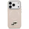Karl Lagerfeld - Leather Karl & Choupette Pins MagSafe (KLHMP17LPSMLRKCP) - iPhone 17 Pro - Pink