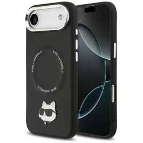   Karl Lagerfeld - Leather Choupette Pin MagSafe (KLHMP17MPSMLRCHK) - iPhone 17 Air - Black