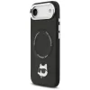 Karl Lagerfeld - Leather Choupette Pin MagSafe (KLHMP17MPSMLRCHK) - iPhone 17 Air - Black