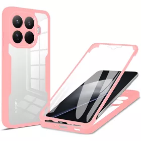   Techsuit - ColorVerse 360 tok kijelzővédővel - Xiaomi 15T Pro - Rózsaszín