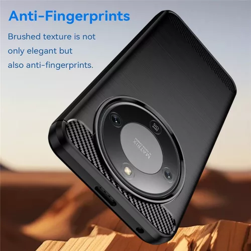 Techsuit - Carbon szilikon tok - Honor Magic8 Lite - Fekete