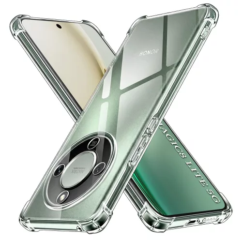 Techsuit - Shockproof Átlátszó Ütésálló Szilikon tok - Honor Magic8 Lite - Átlátszó