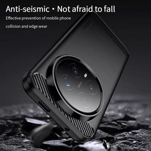 Techsuit - Carbon szilikon tok - Honor Magic8 Pro - Fekete
