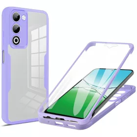   Techsuit - ColorVerse 360 tok kijelzővédővel - Oppo A5 4G / A5 5G - Lila
