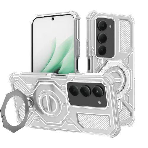 Techsuit - Carbon Shield PRO ütésálló tok - Xiaomi Redmi 15 4G / Redmi 15 5G - Fehér Átlátszó
