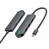 Mcdodo - Hub Star Series (HU-1430) - 5in1, 2x USB2.0, USB3.0, SD/TF Card Slot, 5Gbps, ABS+Nylon, Type-C Cable, 15cm - Black