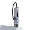 Mcdodo - Hub (HU-7740) - 6in1, 2x USB3.0, Type-C PD100W, HDMI 4K, SD/TF Card Slot, 5Gbps, 2TB, Type-C Cable - Gray