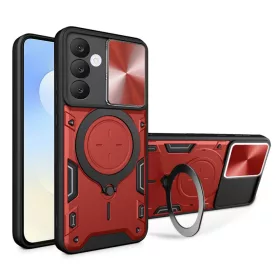   Techsuit - CamGuard Pro ütésálló tok - Samsung Galaxy S25 FE - Piros