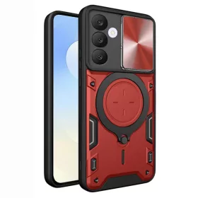   Techsuit - CamGuard Pro tok ütésálló tok - Samsung Galaxy S25 FE - Piros