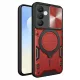 Techsuit - CamGuard Pro tok ütésálló tok - Samsung Galaxy S25 FE - Piros