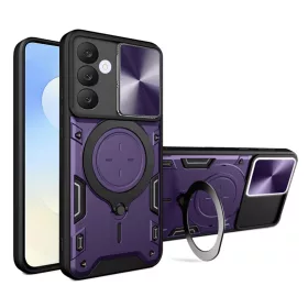   Techsuit - CamGuard Pro ütésálló tok - Samsung Galaxy S25 FE - Lila