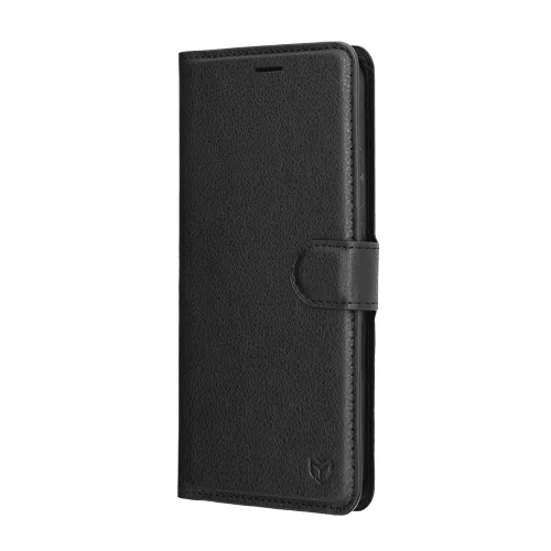 Techsuit - Leather Folio kinyitható tok - Honor Magic8 Pro - Fekete