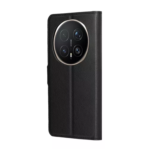 Techsuit - Leather Folio kinyitható tok - Honor Magic8 Pro - Fekete