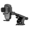 Borofone - Autós tartó Dainty (BH60) - Tapadókorong, Műszerfalra/Szélvédőre, 4.5 - 7" telefonokhoz - Black Grey