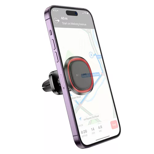 Borofone - Autós tartó Roman (BH124) - Mágneses for Air Outlet, 360° Állíthatóság, 4.5–7 inch Phones - Black / Gray