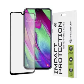   Techsuit - 111D Full Cover / Full Glue Glass - Samsung Galaxy A40 - Black