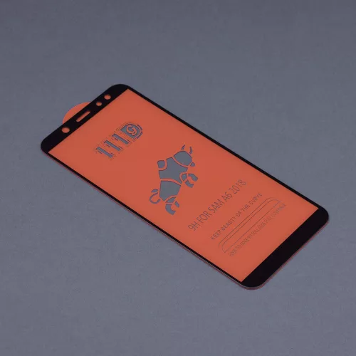 Techsuit - 111D Full Cover / Full Glue üvegfólia - Samsung Galaxy A6 Plus 2018 - Fekete széllel