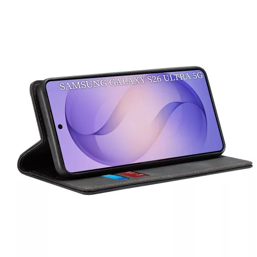 Techsuit - Confy Cover kinyitható tok - Samsung Galaxy S26 Ultra - Fekete