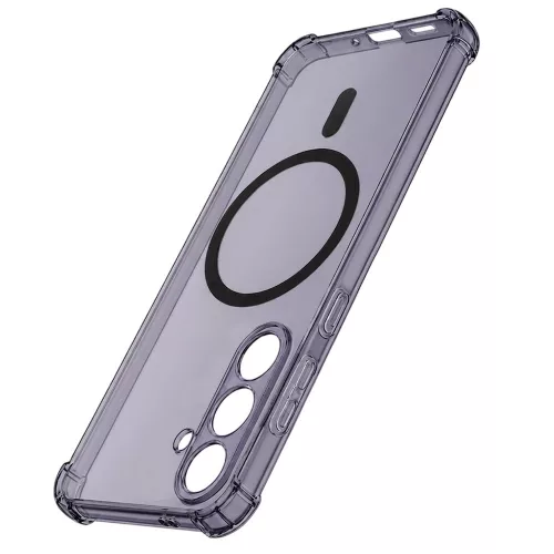 Techsuit - Schockproof Átlátszó Szilikon Magsafe tok - Samsung Galaxy S26 - Átlátszó fekete