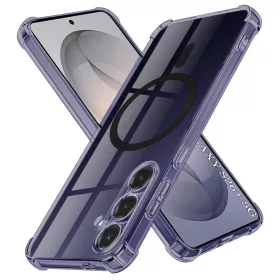   Techsuit - Schockproof Átlátszó Szilikon Magsafe tok - Samsung Galaxy S26 Plus - Átlátszó fekete
