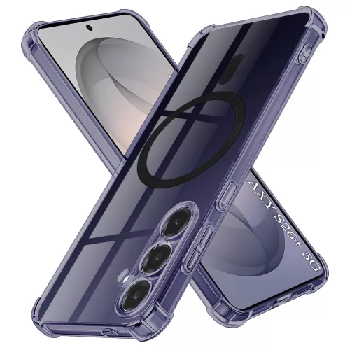 Techsuit - Schockproof Átlátszó Szilikon Magsafe tok - Samsung Galaxy S26 Plus - Átlátszó fekete