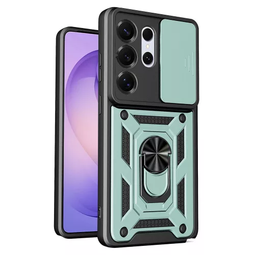 Techsuit - CamShield ütésálló tok - Samsung Galaxy S26 Ultra - Zöld