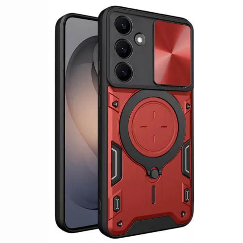 Techsuit - CamGuard Pro tok ütésálló tok - Samsung Galaxy S26 - Piros