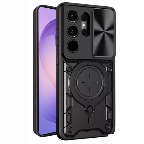 Techsuit - CamGuard Pro tok ütésálló tok - Samsung Galaxy S26 Ultra - Fekete