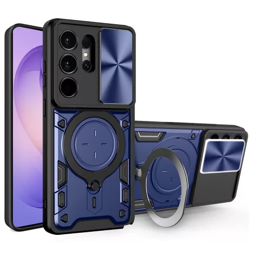 Techsuit - CamGuard Pro tok ütésálló tok - Samsung Galaxy S26 Ultra - Kék