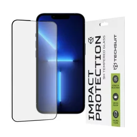   Techsuit - 111D Full Cover / Full Glue üvegfólia - iPhone 13 Pro Max / iPhone 14 Plus - Fekete széllel