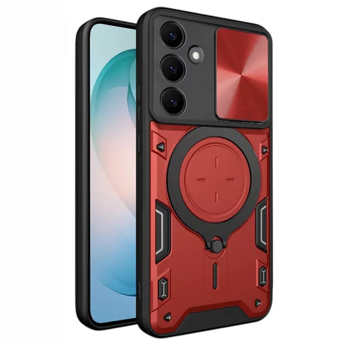 Techsuit - CamGuard Pro tok ütésálló tok - Samsung Galaxy S26 Plus - Piros