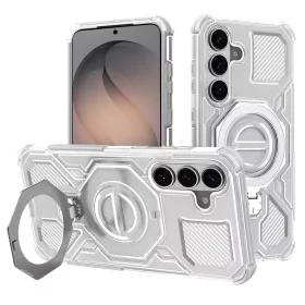   Techsuit - Carbon Shield PRO ütésálló tok - Samsung Galaxy S26 - Fehér Átlátszó