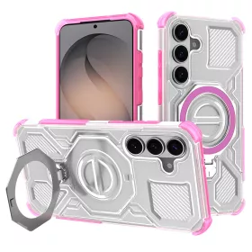   Techsuit - Carbon Shield PRO ütésálló tok - Samsung Galaxy S26 - Rózsaszín átlátszó