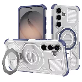   Techsuit - Carbon Shield PRO ütésálló tok - Samsung Galaxy S26 - Kék átlátszó