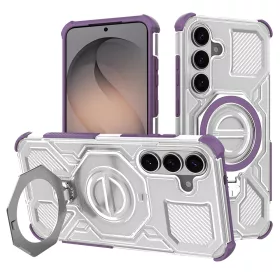   Techsuit - Carbon Shield PRO ütésálló tok - Samsung Galaxy S26 - Lila átlátszó